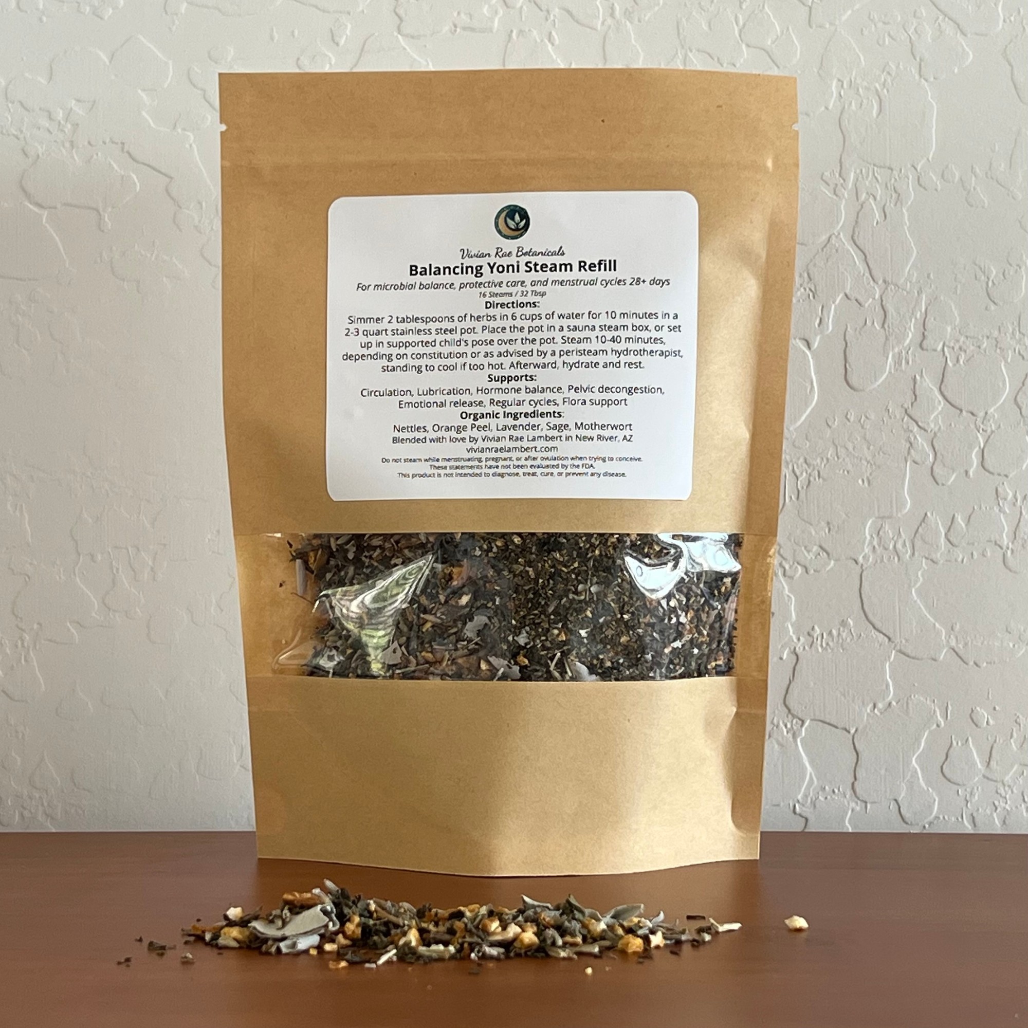 Balancing Yoni Steam refill bag with organic herbal blend